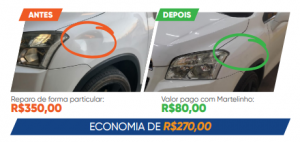 Caso real com reparo de Martelinho